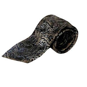 Platinum Designs Men's Tie // Black + Silver Design